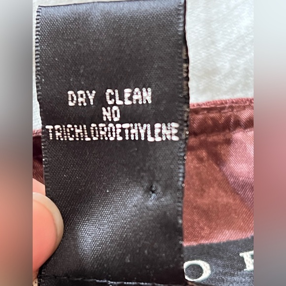 Vintage B.Moss Brown Linen Embroidered Fringe Skirt Size 8 - Picture 12 of 15